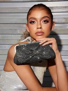 SHEIN BAE Bolso de noche para fiesta de mujer, elegante y versátil para uso diario y fiestas - Negro - Ver 5