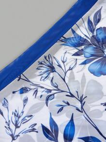 Swim Oasis 女士夏季海灘度假花卉印花肩結一件式泳衣和遮陽裙組合套裝