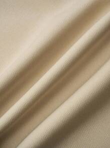 SHEIN LUNE Plus Button Front Belted Shorts - Apricot - View 4