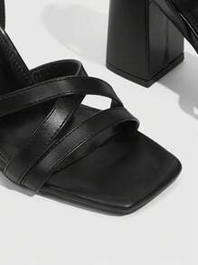 CUCCOO BIZCHIC Woman Shoes Fashionable Classic Comfortable Ankle Strap High Heel Sandals In Black For Spring And Summer Spring Shoes Spring Break Easter - Black - View 5