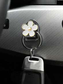 1入組3PCS花朵車用小掛鉤-可愛雛菊車用粘性掛鉤，汽車車輛小搖臂掛鉤黏在儀表板通用汽車卡車家用鉤子支架配件收納袋，口罩車用搖臂掛鉤，多層收納黏在儀表板上的家用掛鉤|牆上掛勾|鑰匙扣盤|USB線組織者|耳機線組織者，可黏貼重型壁掛，浴室，廚房，掛毛巾，耳機，電纜，黏性，防水，無損害，車輛小掛鉤可應用於汽車，SUV，卡車，家庭，臥室，廚房，餐廳，辦公室，教室等地方，使您的生活更加方便。