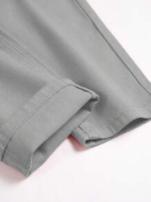 Men's Solid Color Casual Loose Fit Jeans - Grey - View 5