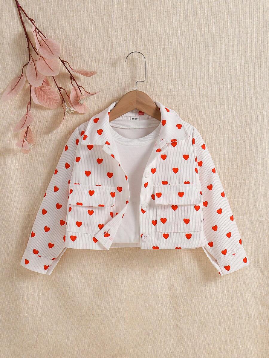 Young Girls' Elegant, Lovely, Sweet, Princess, Pretty, Versatile, Fashionable, Coat/Jacket Suitable For Autumn, Spring, Summer, And Winter For Daily Wear, Gatherings, Festivals, Parties, Travel, And School. Fashionable, Personalized, Beautiful, And Stylish With A Caring Heart Design.