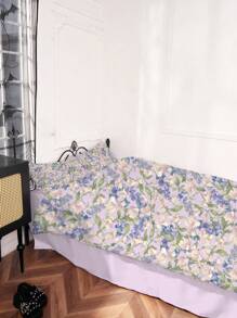 Fairycore Fresh Blue Flower Printed Bedding Set, 3pcs - Multicolor - View 4