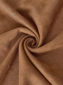 SHEIN LUNE Ladies' Casual Solid Color Sleeveless Cardigan Vest - Brown - View 8