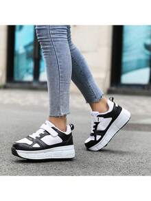 PHTEER Unisex Double Wheel Sneakers With Removable Wheels, Rollerskate Shoes For Students - 112 Black - View 6