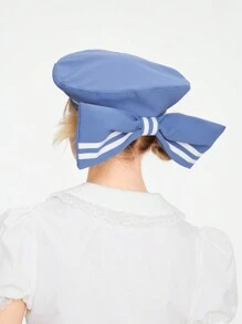 ROMWE J-Fashion Boina marinera linda de estilo japonés en color azul marino - Azul - Ver 3