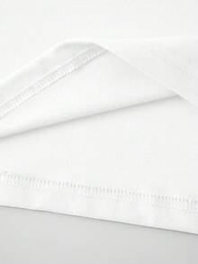 Men's Simple Printed Round Neck Short Sleeve Summer T-Shirt - White - View 5