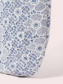 SHEIN MOD Túi Tote Đeo Vai Thời Trang Sức Chứa Lớn Dành Cho Nữ, Thích Hợp Sử Dụng Hàng Ngày - Màu xanh lam - Xem 4