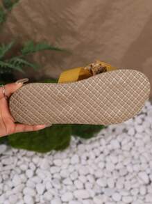 2024 Newest Bow Knot Women's Slide Sandals Casual Clip Toe Summer Shoes, Women's Lightweight Beach Shoes - Multicolor - View 5