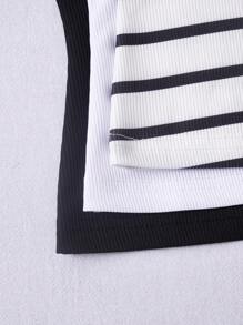 Breezaya 3pcs Striped Tank Top For Summer - Multicolor - View 5