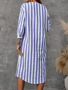 EMERY ROSE Teacher Outfits Business Women Clothes 4th Of July Clothes Casual Women Dresses Teacher Clothes Work Women Dresses Teacher Teacher Dress Western Wear Business Dress Work Women Clothes Business Casual Dress - Blue - View 5