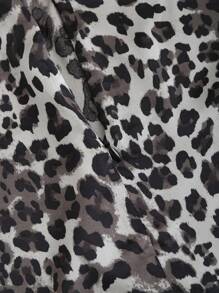 Sweetra Leopard Print Mermaid Hem Skirt - Multicolor - View 5