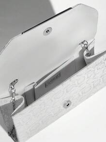 SHEIN BAE Women's Embossed Clutch Bag For Date Night Or Valentine's Day - White - View 10