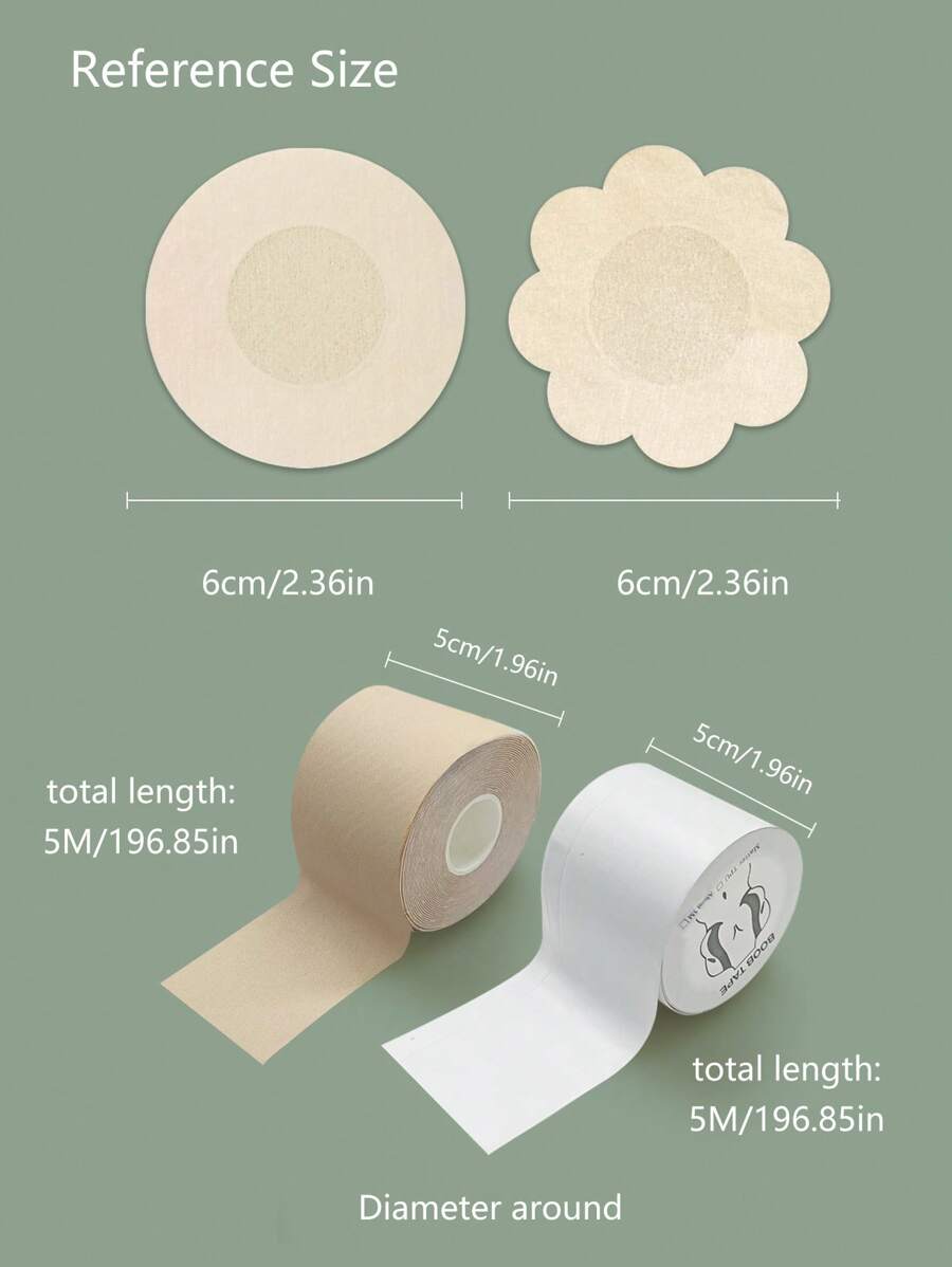 Ultimate Breast Lift Tape: 5M Boob Tape, Invisible Bra Alternative, Nipple Covers Included - Strapless & Backless Solutions From Breast Pad - Price 21.69