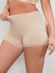 Faja moldeadora simple y unicolor para mujer de talla grande para uso diario - Albaricoque - Ver 5