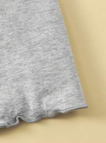 SHEIN Áo thun viền rau diếp dành cho bé gái tuổi teen (3 chiếc) - Nhiều màu - Xem 3