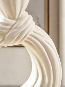 1pc White Ceramic Vase 1 Piece Set, Nordic Modern Bohemian Style Hollow Donut Vase Decoration, Home Decoration Vase, Minimalist Decorative Vase Gifts Birthday Graduation