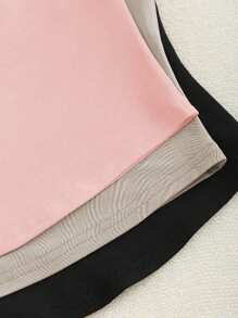 Sweetra 3入組純色高領基礎款夏季背心