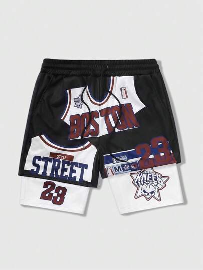 Prep Shorts traspiranti stampati in 2 in 1 per uomo da indossare quotidianamente in primavera ed estate