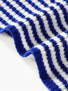 Flirla Plus Striped Pattern Halter Knit Top For Dailywear - Multicolor - View 4