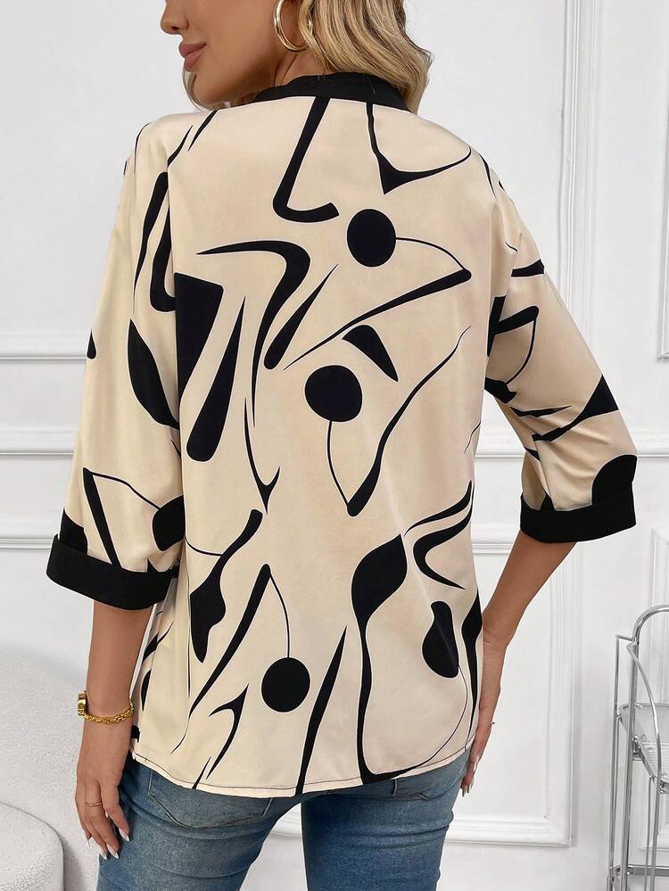 Fall Outfits Women's Random Printed Simple Everyday Shirt