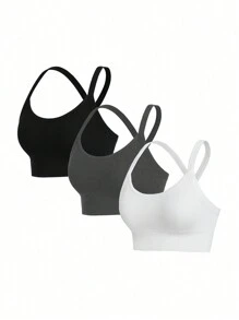 SHEIN Sport Studio Top sportivo asimmetrico a collo attillato, canotta da allenamento