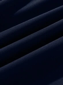 Men's Solid Color Minimalist Casual Sporty Lightweight Breathable Quick-Dry Shorts - Navy Blue - View 4