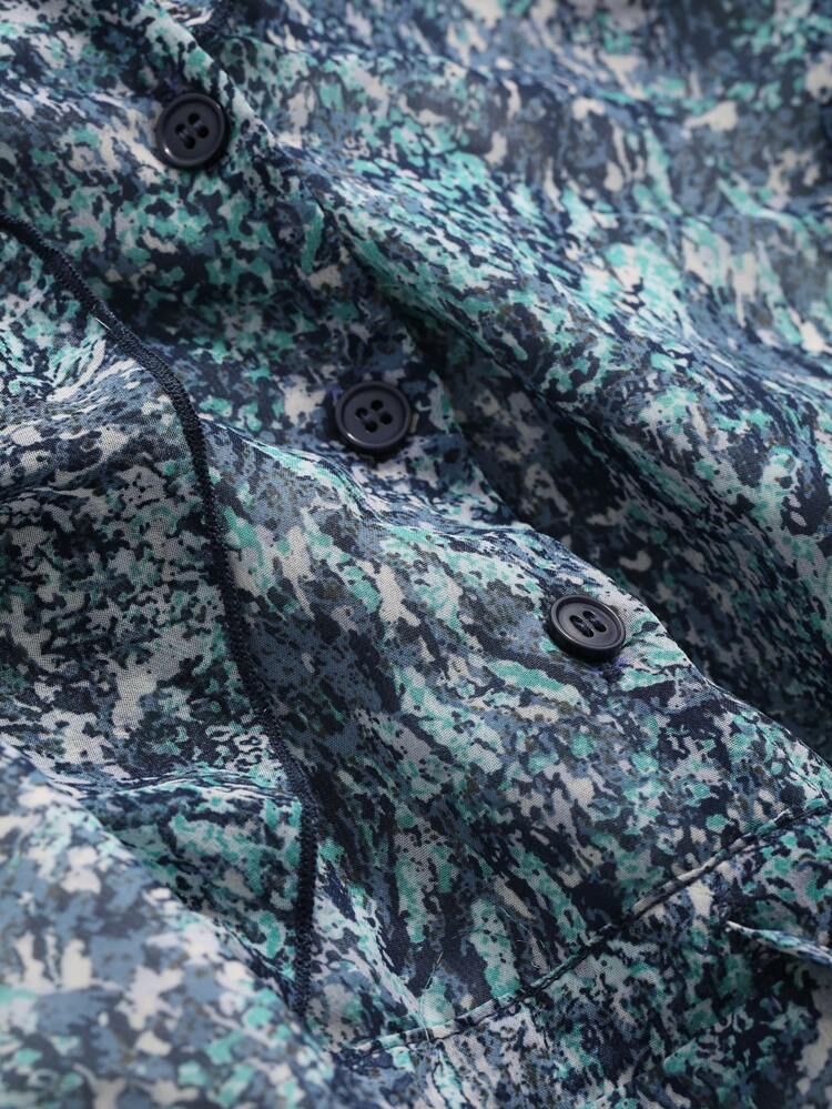 Dazy Petite Plus Plus Size Allover Print Ruffle Trim Dress, Fall Dress Long Sleeve Dress Dress Boho