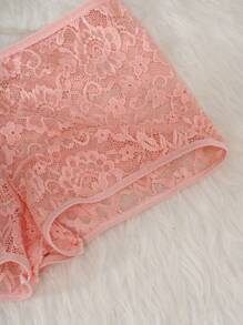 3pcs Ladies' Plain Lace Trimmed Briefs For Daily Wear - Multicolor - View 4