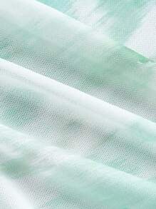 SHEIN MOD Purple Tie Dye Romantic & Elegant Girl's Cami Dress - Green - View 4