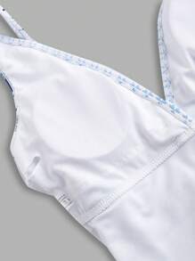 Swim Oasis 女士夏季海灘度假花卉印花肩結一件式泳衣和遮陽裙組合套裝