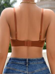 Snug Zone Casual-Comf Women's Seamless Simple & Comfortable Bra, 1pc - Brown - View 2
