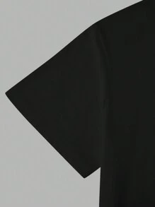 Claim Dot Herren Cartoon-Grafik-Oversized-Kurzarm-Lässig-T-Shirt, für den Ausgang, Freundesgeschenk