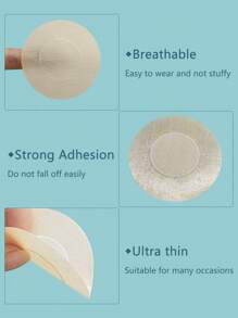 72pcs Ultra-Thin Disposable Concealing Nipple Cover Boob Pads Set, Both For Men And Women - Apricot - View 8