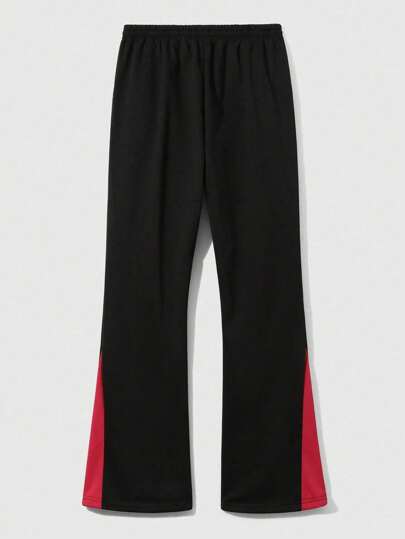 Street Life Men's Printed Color Block Flared Trousers, Perfect For Spring/Summer