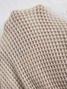 SHEIN Frenchy 纽扣细节插肩袖运动衫，适合日常穿着，秋季女式 T 恤，热门服装，女式肌肉背心套装，老款风格，通勤，秋季运动衫 - 杏色 - 查看 7