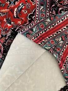 Áo thun in hoa cỡ lớn - Cổ chữ V tôn dáng, Tay ngắn, Dáng rộng, Phong cách thường ngày - Dành cho phụ nữ cỡ lớn, Trang phục hàng ngày, Bộ sưu tập quần áo cỡ lớn cho phụ nữ - Nhiều màu - Xem 3