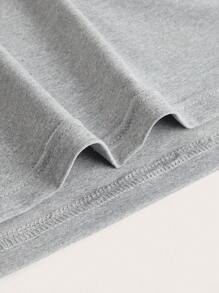 SHEIN Slayr Minifalda básica de verano con cintura alta y cordón - C, simple y casual - Gris - Ver 6