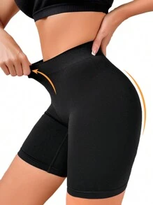 Wedaily Women's Seamless Tummy Control Waist Cincher Shapewear Leggings Set Of 5 - Black - View 4