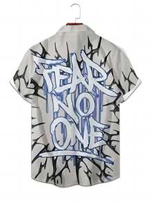 Men's Summer Skull Printed Short Sleeve Casual Comfortable Shirt
