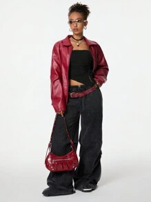 SHEIN EZwear Women's Black Strapless Split Slim Fit Crop Tube Top - Black - View 8