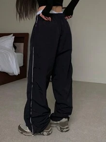 DAZY Women's Loose Casual Low Waist Baggy Long Pants,Fall Clothes - Black - View 8