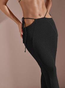 SHEIN BAE Crochet Stretch Slim Long Skirt Beach Women Summer In Fall/Winter