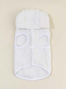 PETSIN 1件白色寵物羊毛毛衣外套"} (assuming "pet - 彩色 - 查看 4