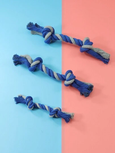 PETSIN Rope Bone Dog Toy, Slitstark Och Bittålig