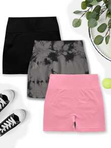Damen nahtlose, hochdehnbare Sport-Shorts, simpler Stil für den täglichen Gebrauch, Damen Sweat-Shorts, Gym-Shorts, Biker-Shorts