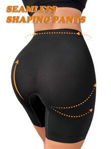 Wedaily Women's Seamless Tummy Control Waist Cincher Shapewear Leggings Set Of 5 - Black - View 2