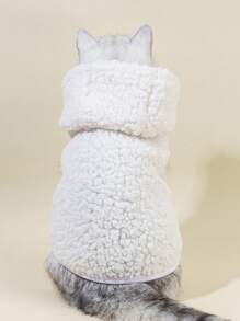 PETSIN 1件白色寵物羊毛毛衣外套"} (assuming "pet - 彩色 - 查看 3