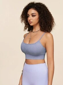 Easithlete Seamless Solid High Stretch Sports Bra